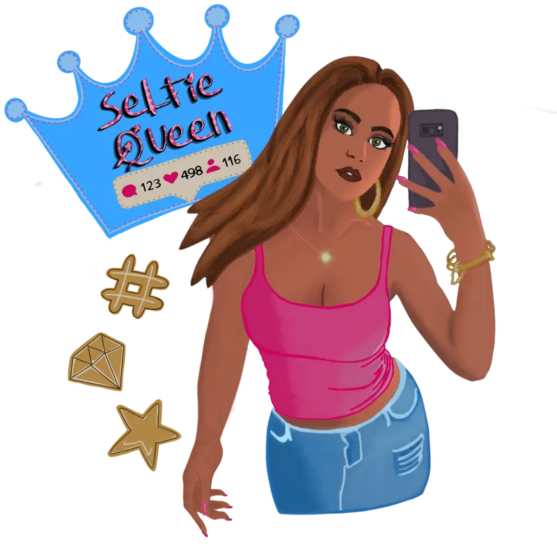 selfie queen digital art